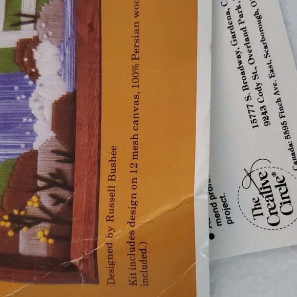 Summer Rainbow Crewel Kit 1983 Vintage by Creative Circle 1517 12x16 - Picture 3 of 8